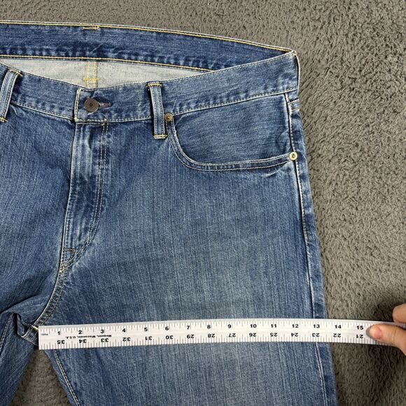 Polo Ralph Lauren Jeans Mens 36x34 Blue Hampton Straight Medium Wash Selvedge - Picture 12 of 16